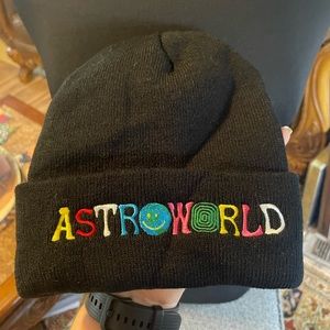 Never worn adult embroidered astroworld beanie